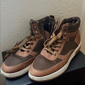 Men's Brown High-Top Sneakers